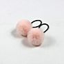 Cute Little Girls' Pompom Hair Ties Faux Fur Pom Pom Elastic Hairband Hair Ropes Hair Accessories