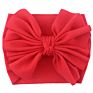 Cute Silk Solid Headband Bow Tie Baby Nylon Headband Hair Accessories Headwrap for Babies