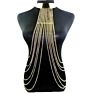 Design Gold Lacework Shape Back Body Chain Necklace