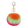 Design Rainbow Colorful 8Cm Hair Ball Pompons Keychain Key Chain Bag Pendant Car Jewelry Decoration