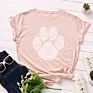 Dog Paw Tshirt Fingerprint Women Tee Shirts Short Sleeve T-Shirts