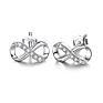 Fine Jewelry Designer S925 Real Silver Eight Earring Bracelet Women's Wedding Infinity Necklace Fine Jewelry Sets