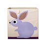 Foldable Grey Cute Children Baby Toy Storage Cube Chest Box Large Decorative Storage Bin with Logo