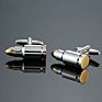 French Men's Shirt Metal Brass Enamel Cufflinks Bullet Gun Cool Cuff Links for Men