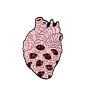 Funny Cartoon White Organ Heart Enamel Brooch Lapel Pin Collar Shirt Badges Love Rose Brooch Pins