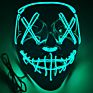 Halloween Rave Clown Scary Costume Cosplay Party Prop Bar Masquerade Joker Adult Toy Led Neon Glow Mask