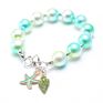 Handmade Diy Magic Color Pearls Beads Bracelets for Baby Girls Mermaid Shell Acrylic Beads Charm Bracelets