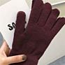 Hf Adult Warm Thicken Plush Cashmere Plam Knitted Gloves