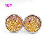 Jewelry Shining Glitter Girls Earings 12Mm Stainless Steel Women Star Color Bling Crystal Druzy Stud Earrings