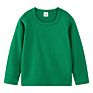 Jl-10806 Logo Super Soft Cotton round Neck Long Sleeve T Shirt Kids Solid Color Blank Children T-Shirts