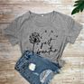 Just Breathe 100% Cotton T-Shirt Vintage Women Anxiety Graphic Tshirt