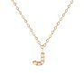 Ksra Jewelry Design Personalized Tiny Pearl Alphabet Initial Necklace 925 Sterling Silver Letter Necklace