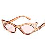 Ladies Glasses Sunglasses Women Clear Cat Eye Diamond Sunglasses Small. Lens Sunglass