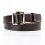 Lady Alloy Square Buckle No Hole Waist Belt Adjustable Jeans Pu Belt for Woman