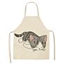 Latest Promotion Price Design Reusable Cute Cartoon Cat Print Kitchen Non-Waterproof Apron