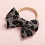 Leopard Animal Prints Bows Elastic Nylon Headbands ,One Size Fit Most Baby Knot Hairbands Headwear