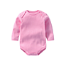 Long-Sleeve 100% Cotton Baby Bodysuit Multi-Color Unisex Baby Solid Boy Rompers