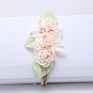 Lovely Artificial Floral Nylon Kids Toddler Hair Bands Elastic Newborn Baby Girl Flower Headband