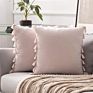 Luxury Boho Throw Pillow Covers 18 X 18 Tassel Macrame Cushion Cover Handmade Home Decor
