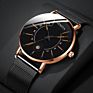 Luxury Men's Business Calendar Watch Ultra Thin Thin Stainless Steel Mesh Belt Quartz Wrist Watch Men Watches