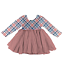 Lz Children Pink Rainbow Printing Tutu Dress for Kid Valentines Day Longsleeve Baby Girl Dress Party Dresses
