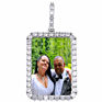 Memory Photo Frame Medallions Necklace&Pendant in Silver with Tennis Chain Hip Hop Jewelry Personalized Cubic Zircon Gift