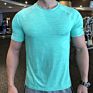 Men Activewear T Shirts 100% Polyester T Shirts Gym Elastane Athletic Quick Dry Top Shirts Mens