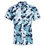 Men Casual Printed Button down Short Sleeve Shirt Hawaiian Shirt