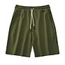 Mens Plain Cotton Terry Gym Shorts for Workout