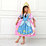 Microfiber Kids Cartoon Print Beach Towel Poncho, Children Beach Poncho, Kids Hooded Beach Poncho Towel