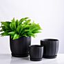 Modern 3 Set Planter Stand Plant Pots round Flower Plant Ceramic Tray for Indoor Outdoor Potted Home Decor Flower Stand