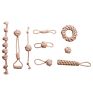 Multi Set Eco Gray Natural Hemp Rope Pet Dog Toy Interactive Durable Cotton Rope Hemp Dog Toy Set