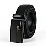 N936 Adjustable Business and Casual Automatic Belt Black Genuine Leather Belts for Men