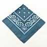 Navy Blue Bandana Men Biker Women Seamless Head Scarf Outdoor Sports Bandana Square Paisley Bandana