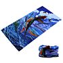 Neck Gaiter Sun Headwear Tubular Bandana Bule Color Tube Sports Seamless Headwear Fishing Bandana