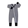Newborn Cotton Print Long Sleeve Zipper Style Baby Kids Stripe Cheetah Leaf Print Autumn Zip up Bodysuits Sleeper Romper