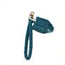 Newest Colorful Bohemia Cotton Rope Woven Leaves Feather Tassel Key Ring Boho Macrame Keychain