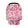 Organic Knit Stretchy Baby Nursing Cover for Breastfeeding, Multi Use 5 in 1 Floral Printing Car Seat Cover Baby Nursing//