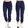 Pant plus Size Brown Pockets Unisex Slim Fit Women Track Jogger Cargo Sweat Pants