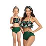 Parent-Child Print High Waist Bikini Mother and Daughter Swimwear