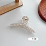 Pearl Plastic Elegant Clamp Korean Hair Claw Clip