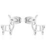 Personality Simple Animal Bird Earrings for Girls Ladies Simple Stainless Steel Stud Earrings Jewelry