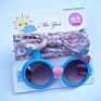 Pretty Children Hair Accessories Set Baby Girl Sunglasses and Headband Sets Cute Bow Hairband for Girl