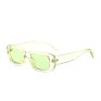 Rectangle Clear Shades Smart Unisex Uv400 Retro Steampunk Luxury Sunglasses