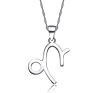 S925 Sterling Silver 12 Constellations Pendant Necklace Zodiac Sign Jewellery Gift for Women Girlfriend Couple