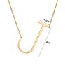 Shangjie Kalung Stylish Long Gold Plated Necklace Hip Hop Large Letter Necklace Stainless Steel Initial Necklace