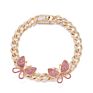 Shangjie Tobilleras Acero Full Rhinestone Cuban Chain Diamond Large Butterfly Chain Foot Jewelry Anklets