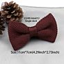 Single Deck Men Women Solid Color Bowknot Lovely Knit Bowtie Adjustable Neckwear Designer Knitting Butterfly Bow Tie