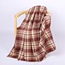 Size Luxury Printed Two Sides Plaid Plain Polyester Fleece Throw Blanket