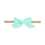Soild Linen Cotton Bows Nylon Headbands Cute Newborn Baby Girls Stretchy Nylon Head Bands Kids Girls Soft Headwear